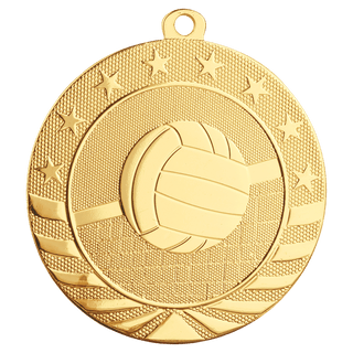 Bright Gold 2 3/4" Volleyball Starbrite Medal