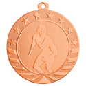 Bright Bronze 2 3/4" Wrestling Starbrite Medal