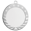 Bright Silver 2 3/4" 2" Insert Holder Starbrite Medal