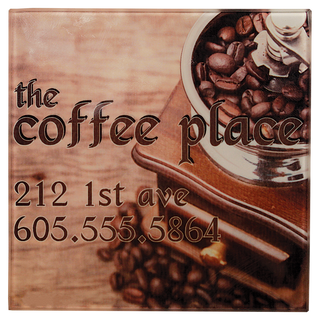 4" x 4" Sublimatable Square Glass Coaster
