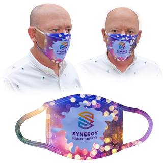 6 1/2" x 5 1/2" Large White Sublimatable Face Mask-Not For Medical Use