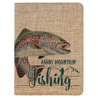 7" x 9" Sublimatable Burlap Small Portfolio with Notepad