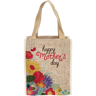 8" x 10" Burlap Sublimatable Gift Bag with 3" Gusset