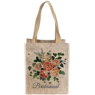10" x 12" Burlap Sublimatable Gift Bag with 5 1/2" Gusset