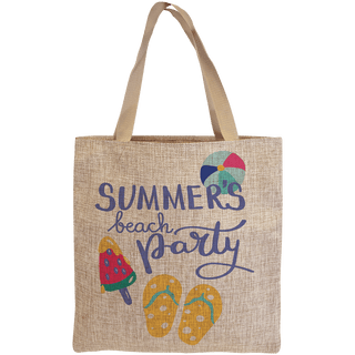 15 1/4" x 15 1/2" Burlap Sublimatable Gift Bag