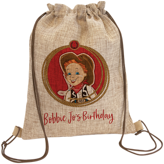 12" x  15" Burlap Sublimatable Back Sack