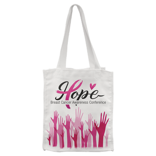 10" x 12" White Canvas Gift Bag with 5 1/2" Gusset