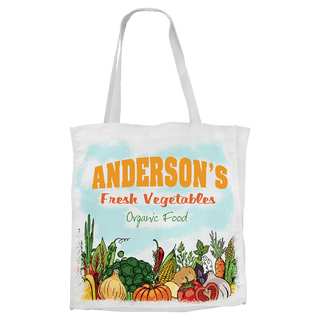15 1/2" x 15 1/2" White Canvas Bag with 5" Gusset