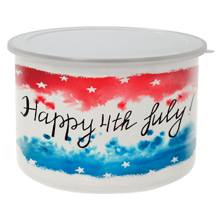 40 oz. Tall Enamel Container with Flexible Plastic Lid