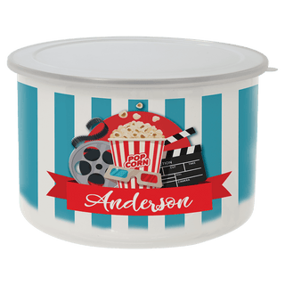 57 oz. Tall Enamel Container with Flexible Plastic Lid