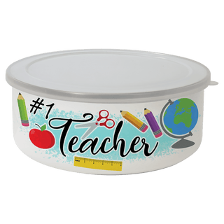 24 oz. Short Enamel Bowl with Lid