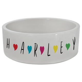 2.36" x 6.1 Sublimatable Ceramic Pet Bowl