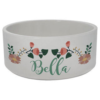 2.95" x 7.0" Sublimatable Ceramic Pet Bowl