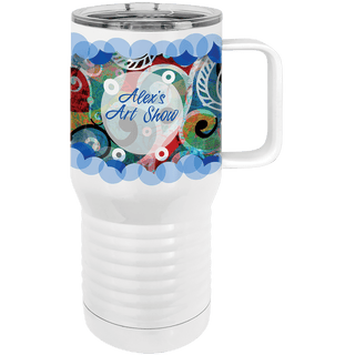 Sublimatable Polar Camel 20 oz. White Insulated Travel  Mug with Slider Lid