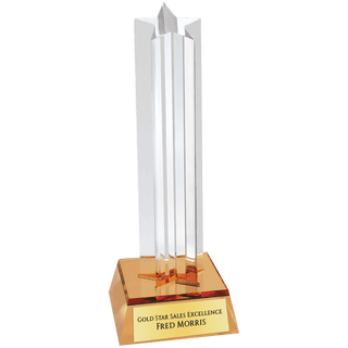 Gold 7 1/2" Star Column Acrylic with Base