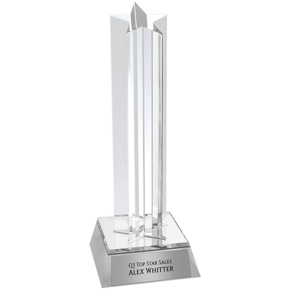 Silver 7 1/2" Star Column Acrylic with Base
