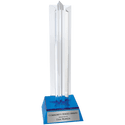 Blue 8 1/2" Star Column Acrylic with Base