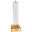 Gold 8 1/2" Star Column Acrylic with Base