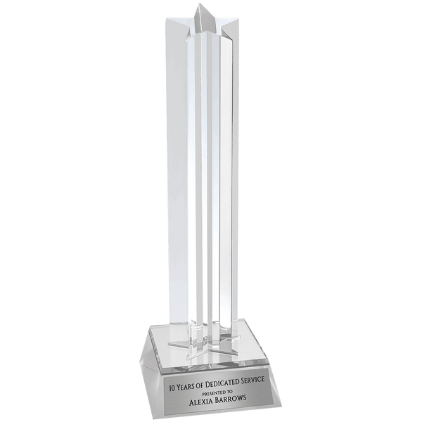 Silver 8 1/2" Star Column Acrylic with Base