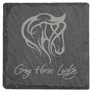 4" x 4" Square Slate Coaster