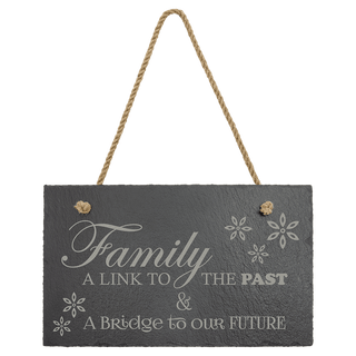 11 3/4" x 7" Rectangle Slate Decor with Hanger String