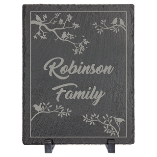 10" x 8" Rectangle Slate Decor with Plastic Feet