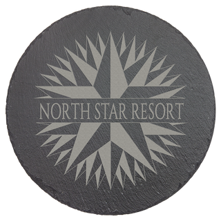 9 3/4" Round Slate Decor with Foam Pads