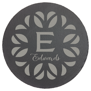 11 3/4" Round Slate Decor with Foam Pads