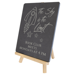8 1/4" x 9 1/2" Wood/Slate Easel