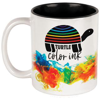 White/Black 11 oz. Sublimatable Ceramic Mug