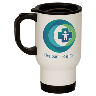 White Stainless Steel 14 oz. Travel Mug