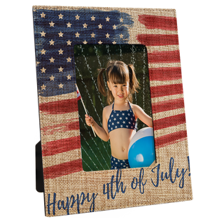 4" x 6" Sublimatable Burlap Photo Frame
