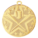 Gold 2" Superstar Baseball/Softball Medal