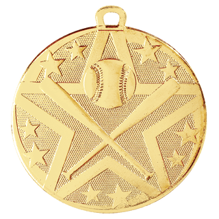 Gold 2" Superstar Baseball/Softball Medal