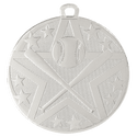 Silver 2" Superstar Baseball/Softball Medal
