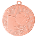 Bronze 2" Superstar Basketball Medal