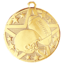 Gold 2" Superstar Football Medal