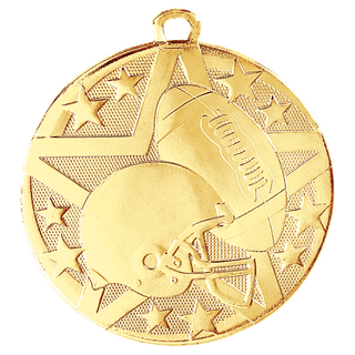 Gold 2" Superstar Football Medal