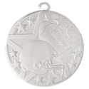 Silver 2" Superstar Football Medal