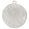 Silver 2" Superstar Soccer Medal