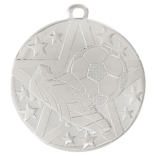 Silver 2" Superstar Soccer Medal