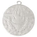 Silver 2" Superstar Torch Medal