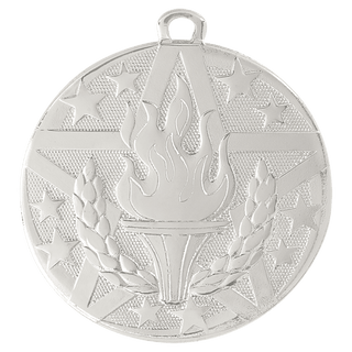 Silver 2" Superstar Torch Medal
