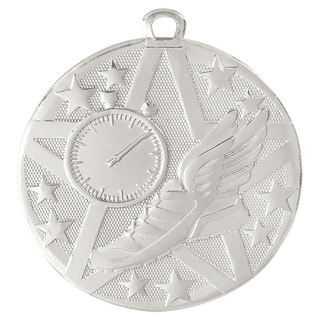 Silver 2" Superstar Track Medal