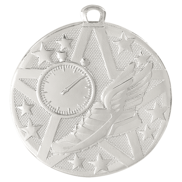 Silver 2" Superstar Track Medal