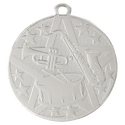 Silver 2" Superstar Band Medal