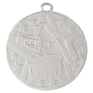 Silver 2" Superstar Band Medal
