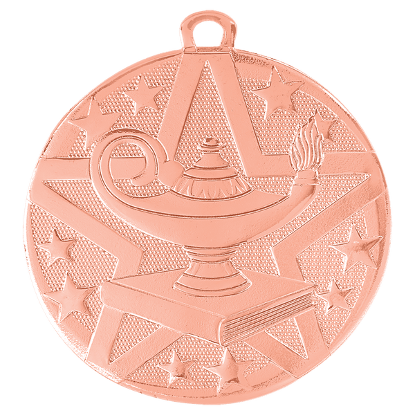 Bronze 2" Superstar Lamp of Knowledge Medal