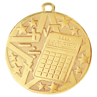 Gold 2" Superstar Math Medal