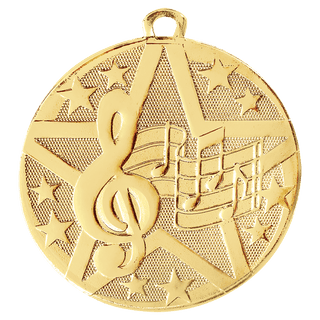 Gold 2" Superstar Music Medal